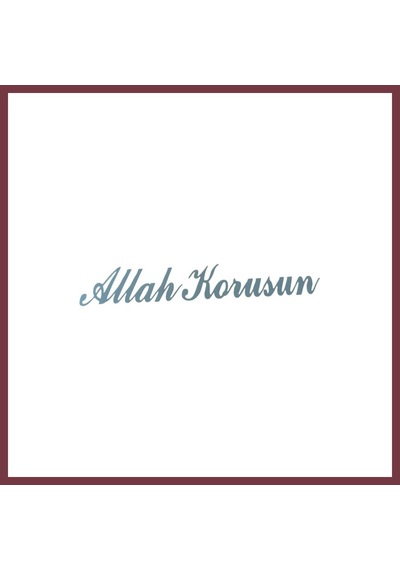 Storeşahin Allah Korusun Yazılı Oto Sticker Gri 14x3cm Shn0720