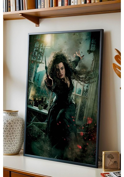 Bellatrix Lestrange Özel Tasarım Çerçeveli Tablo - Lüks Harry Potter Karakter Posteri Duvar Dekoru Siyah Bellatrix Lestrange Özel Tasarım Çerçeveli Tablo - Lüks Harry Potter Karakter Posteri Duvar Dekoru Siyah