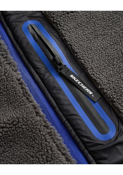 Skechers M Outdoor Fleece Full Zip Sherpa Erkek Gri Mont S242039-035 Gri