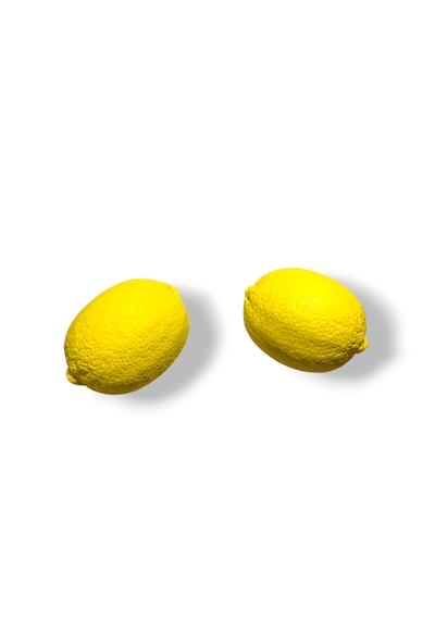 2 Adet Dekoratif Limon Ojbe Sarı Renkli Dokulu Limon Sarı