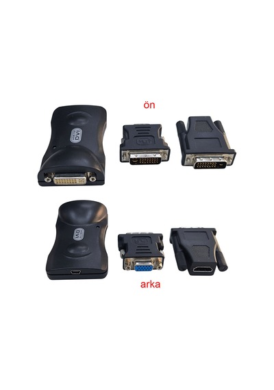 Usb 2.0 To Dvı 24+5 - Hdmi -vga Çevirici Converter Adaptör