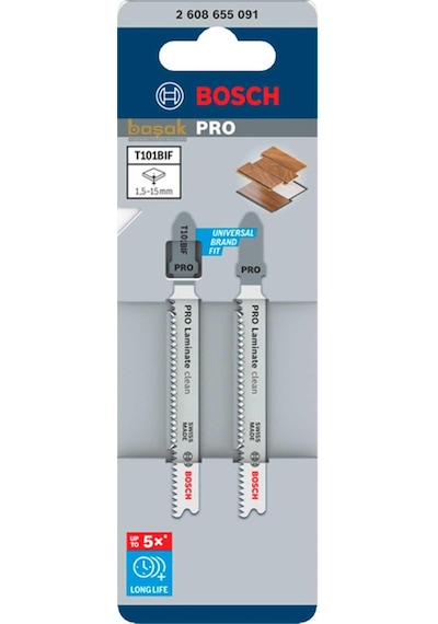 Bosch Pro T101 Bıf 2'li Ahşap Parke Kesimi Dekupaj Ucu 2608655091