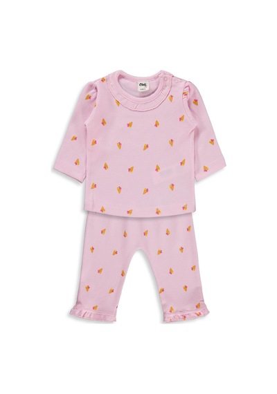 Civil Baby Dondurma Empirme 6-18 Ay Pijama Takımı - Pembe Açık Pembe