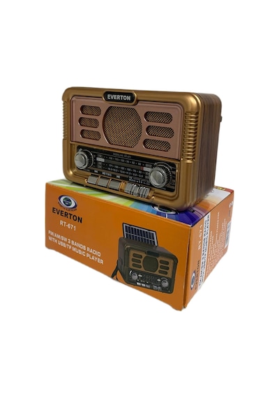 Everton RT-671 USB Solar Panelli Nostaljik Radyo