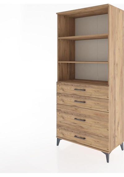 Hyperion Dolap 3 Raflı 4 Çekmeceli 88x44x195 Çam-çam Atlas Çam