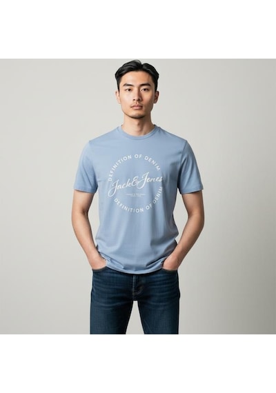 Jack & Jones Jack&jones Grayson Erkek Mavi Tişört Mavi