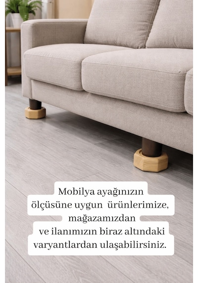 Robot Süpürge İçin Ahşap Baza Yükseltici, 6cm Yükseltir, Çap.6 Oyuklu Takoz 1 Adet