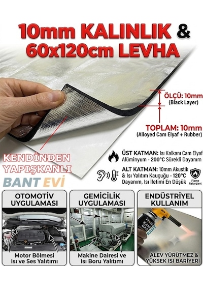 Yüksek Isıya Dayanıklı İzolasyon 60X120cm Cam Elyaf Takviyeli Alüminyum Kaplı Kauçuk Yalıtım Malzemesi