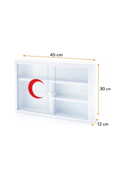 Lüks Plastik Ecza Dolabı 45x30,duvara Monte ,lk Yardım Dolabı Kapaklı İlaç Kutusu,sağlık Dolabı Beyaz