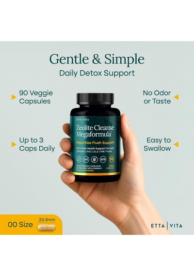 Etta Vita Zeolite Cleanse Megaformula 90 Veggie Kapsül Orijinal Usa Menşeii