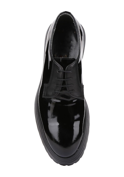 Shoetyle - Siyah Rugan Deri Bağcıklı Erkek Klasik Ayakkabı 250-2013-780-siyah Siyah