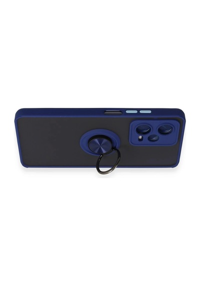 Uray Store Xiaomi Redmi Note 12 5g Kılıf Montreal Yüzüklü Silikon Kapak - Lacivert