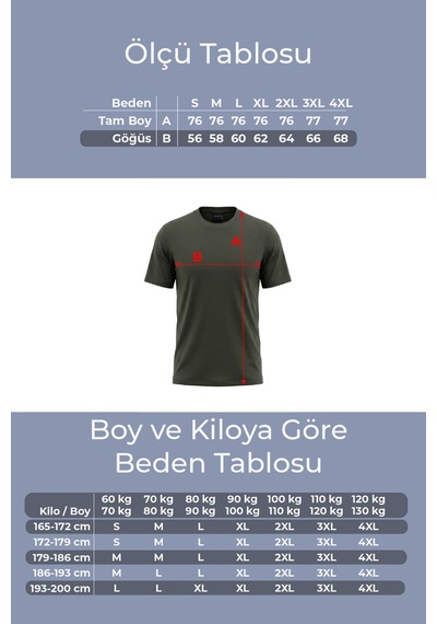 Goffra Erkek Vision Premium Kalite Yoğun Dokulu Pamuklu T-shirt Haki M101-r0220-11