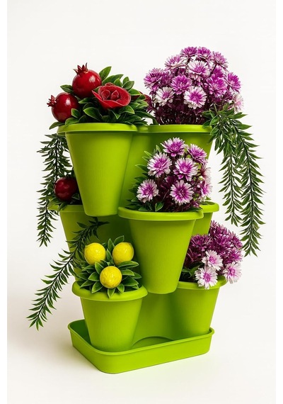 3 Katlı Şanslı Yonca Tasarımlı Dekoratif Saksı Seti, 26.5 X 26.5 Cm, Çiçek Ve Bitki Sebze Yetiştirme, Bahçe Salon Mutfak Saksı Seti Yeşil 001 3 Katlı Şanslı Yonca Tasarımlı Dekoratif Saksı Seti, 26.5 X 26.5 Cm, Çiçek Ve Bitki Sebze Yetiştirme, Bahçe Salon Mutfak Saksı Seti Yeşil 001
