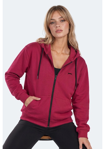 Slazenger Flores Kadın Kapüşonlu Fuşya Sweatshırt