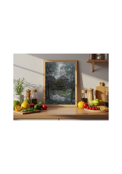 Mondrian Saman Yığını Çerçevesiz Poster 21x30 Cm A4 Tablo Modern Sanat Duvar Dekoru