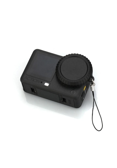 Knmaster Silikon Lens Koruyucu Kapak Djı Osmo Action 6 Uyumlu Siyah