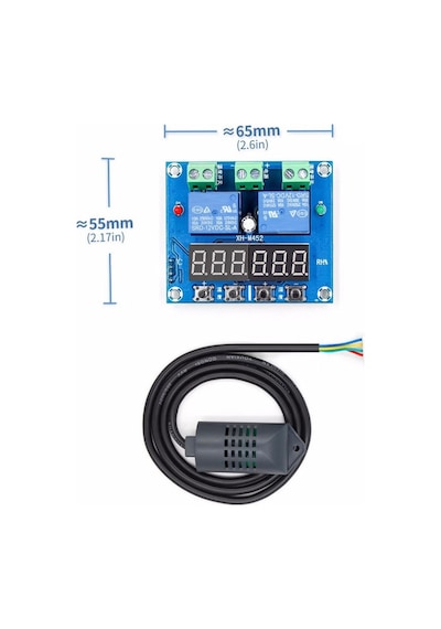 Xh-m452 12v Sıcaklık Nem Kontrollü Dijital Termostat Kuluçka Pet