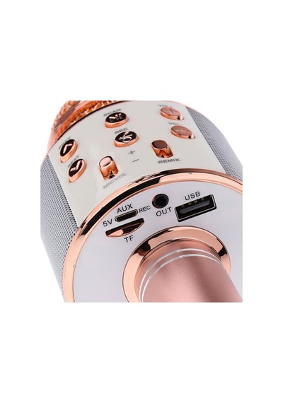 Ws 858 Karaoke Mikrofon Bluetooth Hoparlör Beyaz