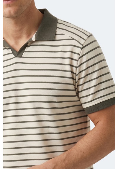 Slazenger Zoll Erkek Polo Yaka Beyaz / Yeşil Tişört