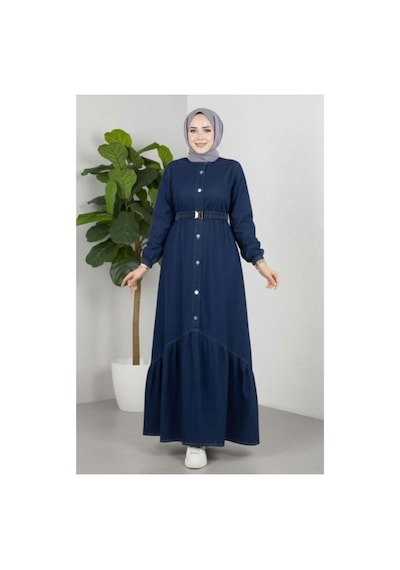 Hb Harma Time Butik Kadın Düğmeli Kuşaklı Denim Koyu Kot Mavi Elbise Koyu Mavi Koyu Mavi Hb Harma Time Butik Kadın Düğmeli Kuşaklı Denim Koyu Kot Mavi Elbise Koyu Mavi Koyu Mavi