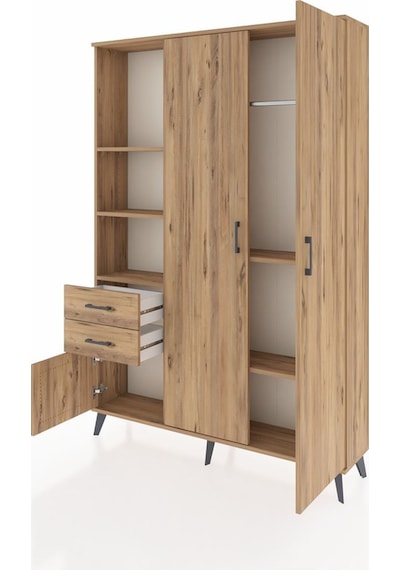 Arges Dolap 5 Raflı 2 Çekmeceli Tek Askılı 132x30x195 Çam-çam/çam Atlas Çam/atlas Çam Arges Dolap 5 Raflı 2 Çekmeceli Tek Askılı 132x30x195 Çam-çam/çam Atlas Çam/atlas Çam