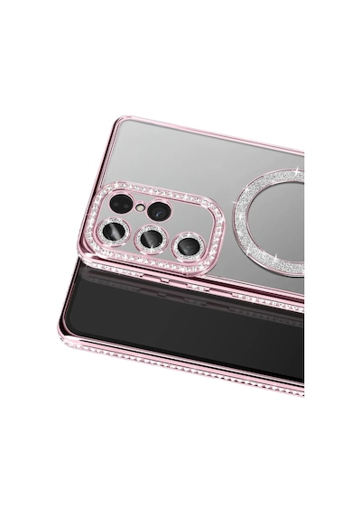 Samsung Uyumlu Galaxy S26 Ultra Joke Simli Magneticsafe Kılıf - Pembe Standart