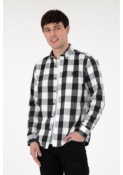 U.s. Polo Assn. Erkek Siyah Gömlek Desenli 50296595-vr046 Siyah