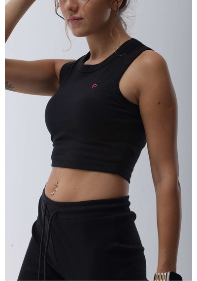 Playsportswear Kaşkorse Siyah Fitilli Bra Siyah
