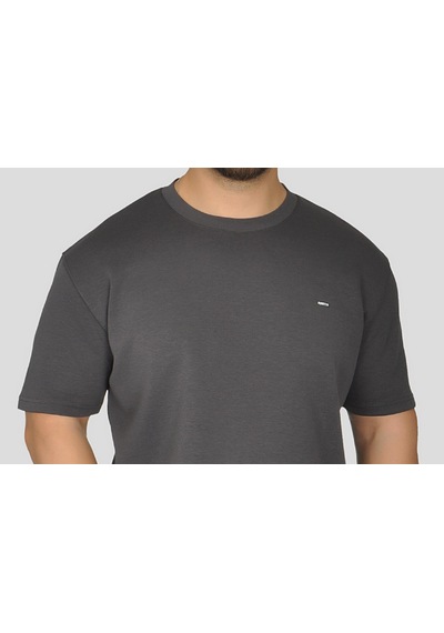 Manta 2772 Bisiklet Yaka Oversize Erkek T-shirt-29960 Antrasit