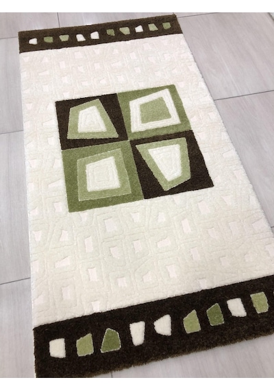 Saray Halı Samyeli 10818 Wy 80X150 Yeşil Krem Küçük Ölçü Halı !