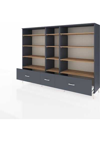 Hyperion Dolap 12 Raflı 3 Çekmeceli 220x44x163 Antrasit-çam/antr Antrasit-çam/antrasit Hyperion Dolap 12 Raflı 3 Çekmeceli 220x44x163 Antrasit-çam/antr Antrasit-çam/antrasit