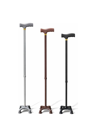 Büro Ev Ofis Hediyesi İçin Metal 4 Ayaklı Ayarlanır T Saplı Destek Bastonu