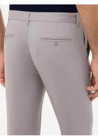 Cacharel Taş Carrot Fit Kanvas Pantolon Gri