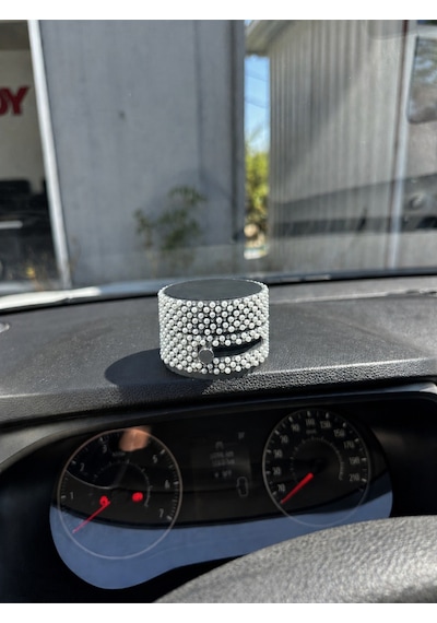 Kadınlara Özel Beyaz İnci Taşlı Kristal Taşlı Gümüş Araç Telefon Tutacağı Oto Telefon Tutucu