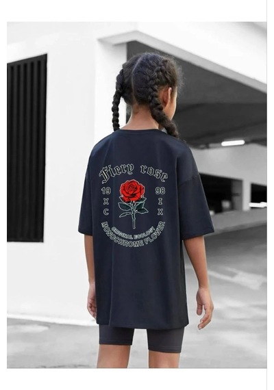 Çocuk Unisex Baskılı T-shirt - Siyah