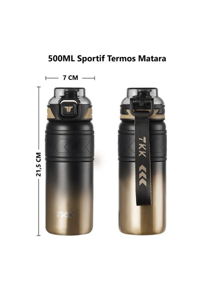 Tkk Çelik Termos Matara 500 Ml Golden