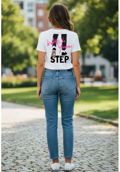 Urbantrendstore Unisex Genç Kızlar İçin Anneler Günü Oversize Fit Rahat Geniş Salaş T-shirt Günlük Tişört Beyaz