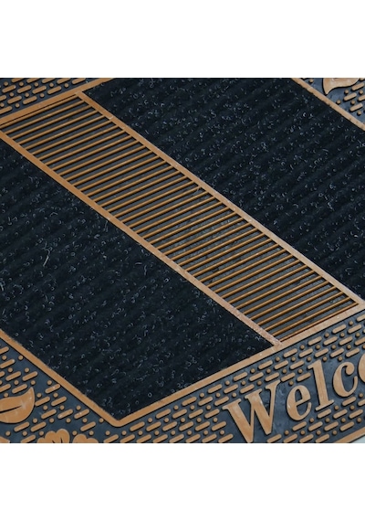 Welcome Yazılı Toz Tutma Özellikli Kauçuk Kapı Önü Paspası (507926137)