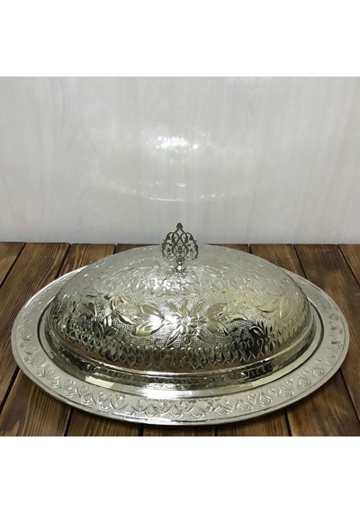 40 Cm İşlemeli Bakır Kayık Sahan Gümüş