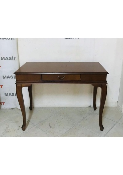 Masifart_Mobilya Masifart Marta Ahşap Çalışma Masası 125 Cm Çekmeceli Ceviz