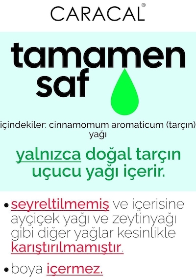 Caracal Doğal Tarçın Uçucu Yağı Saf Tarçın Yağı 10 Ml