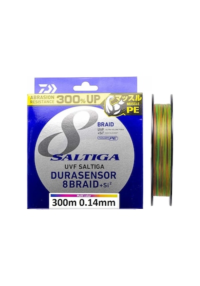 Daiwa Saltiga 8 Braid Dura 0.14mm 300m Multicolor İp Misina