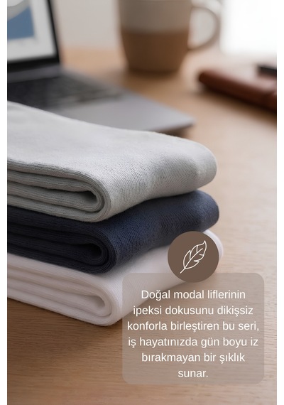 Socketta 3'lü Karışık Renkli Erkek Business Modal Dikişsiz Takviyeli İnce Yazlık Soket Çorap - Premium Beyaz-gri-füme Socketta 3'lü Karışık Renkli Erkek Business Modal Dikişsiz Takviyeli İnce Yazlık Soket Çorap - Premium Beyaz-gri-füme