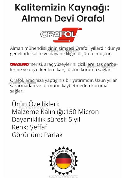 Araba Kapı Kolu İçi Koruyucu Ppf Film 4 Parça Alman Malı Parlak Şeffaf Boya Çizik Önleyici Tırnak Koruma Sticker 4 Adet