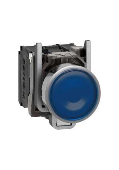 Xb4bw36b5 - Mavi Sıva Altı Eksiksiz Işıklı Buton Ø22 Yaylı Dönüş 1na+1nk 24v