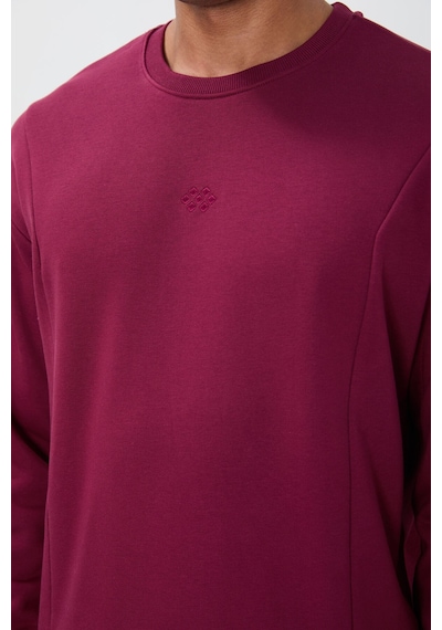 Tommy Life Erguvan Kompakt Pamuklu Kalın Pürüzsüz Dokulu O Yaka Comfort Fit Erkek Eşofman Takım -85263 Mor