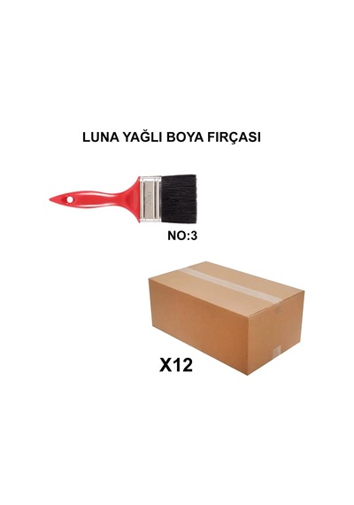 No 3 Luna Yağlı Boya Fırçası, 12 Adet