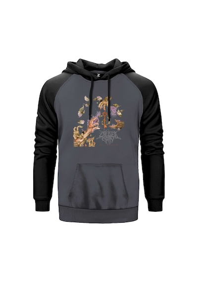 Chelsea Grin My Damnation Gri Renk Reglan Kol Sweatshirt Gri