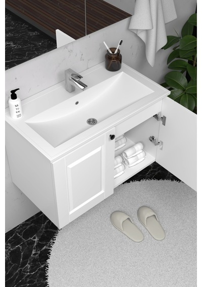 Teta Home Aldera 65 Cm Mdf Gövde Membran Kapak Banyo Dolabı Seti + Boy Dolabı Beyaz Teta Home Aldera 65 Cm Mdf Gövde Membran Kapak Banyo Dolabı Seti + Boy Dolabı Beyaz